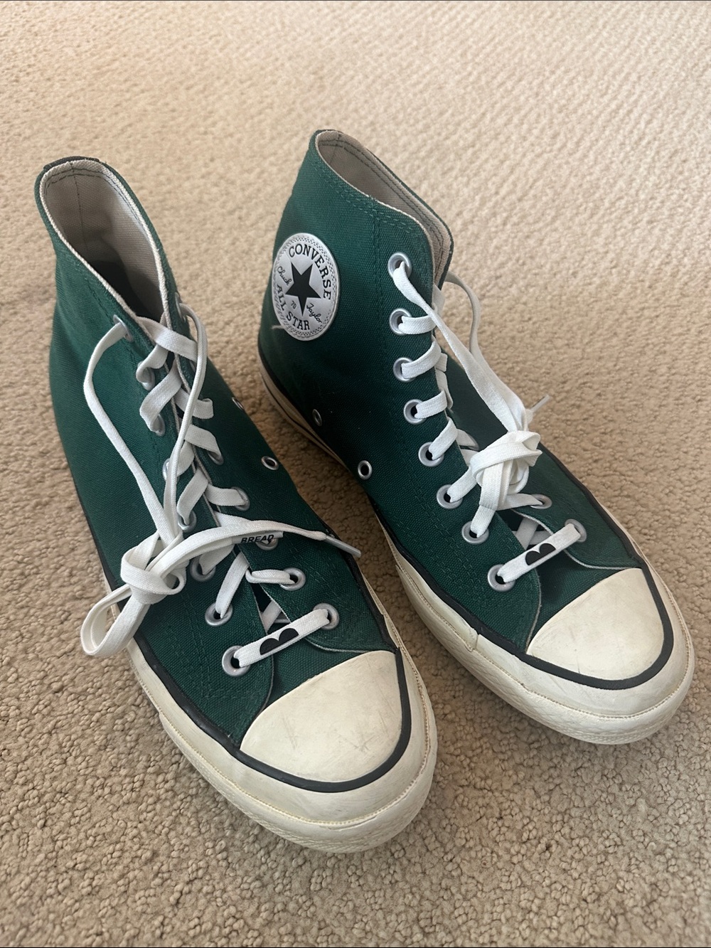 Converse Chuck Taylor High Top Sneakers Green White